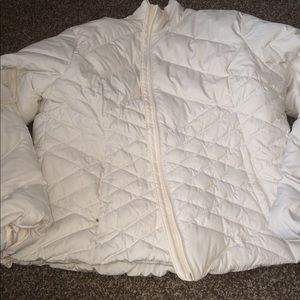 Cream puffer jacket